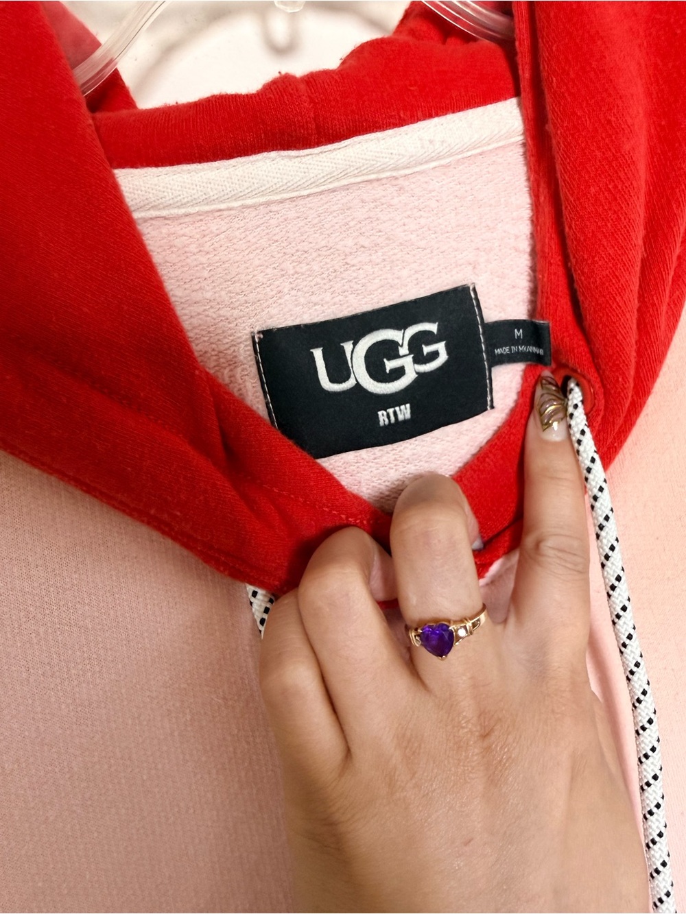 UGG Keira Two-Tone Colorblock Hoodie Size M - Picture 4 of 8